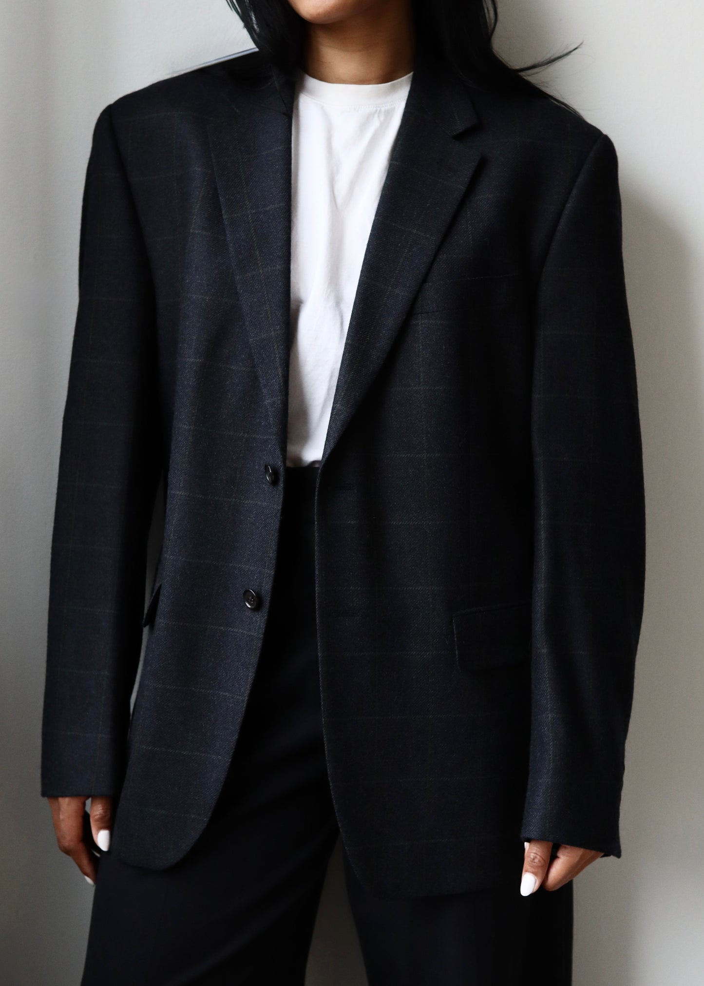 NEW - NAVY PLAID BLAZER