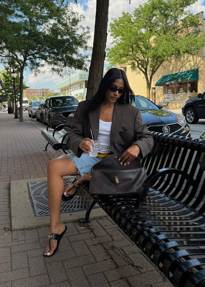 COFFEE PATTERN VINTAGE BLAZER