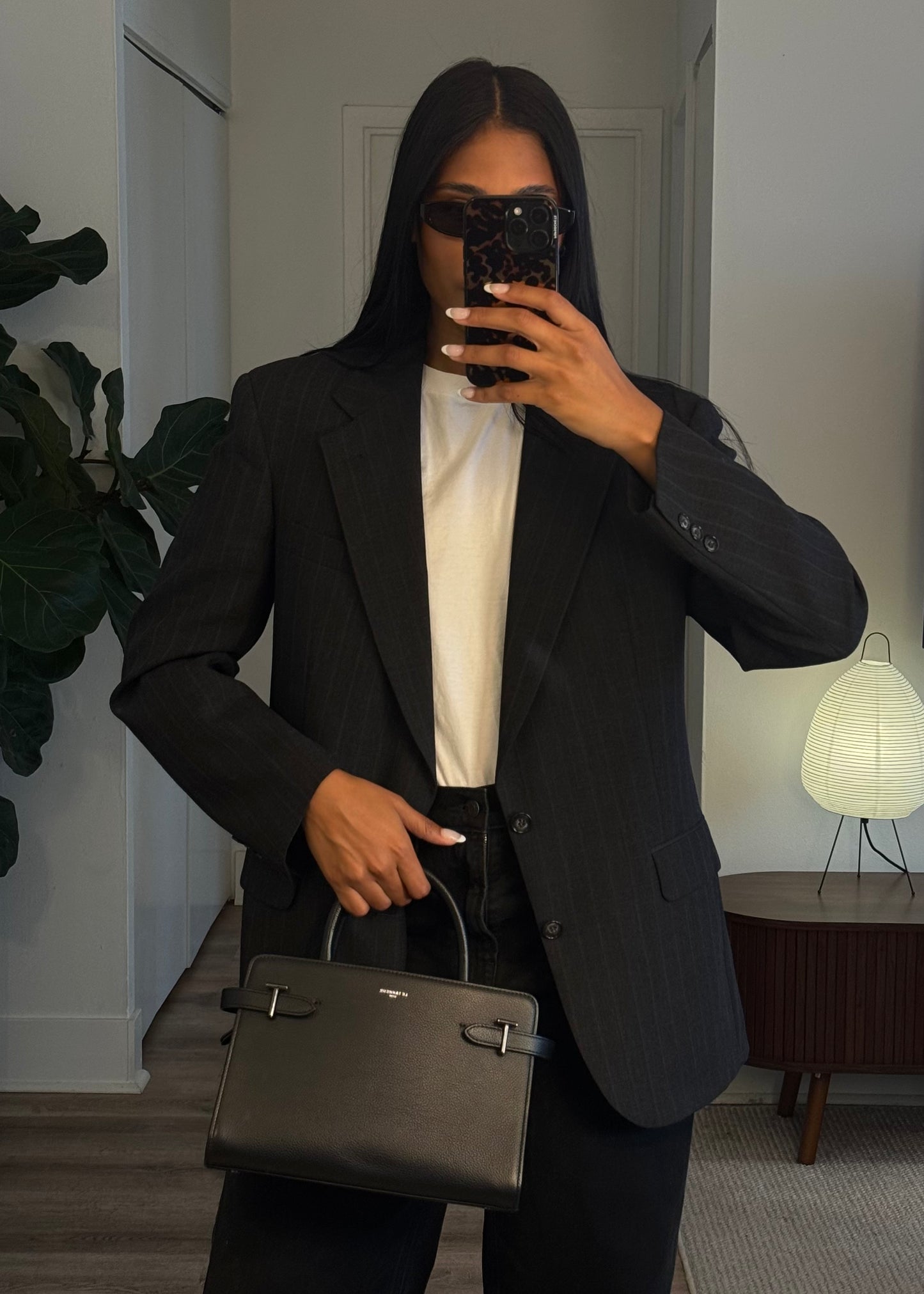 Black Fined-Line Vintage Blazer