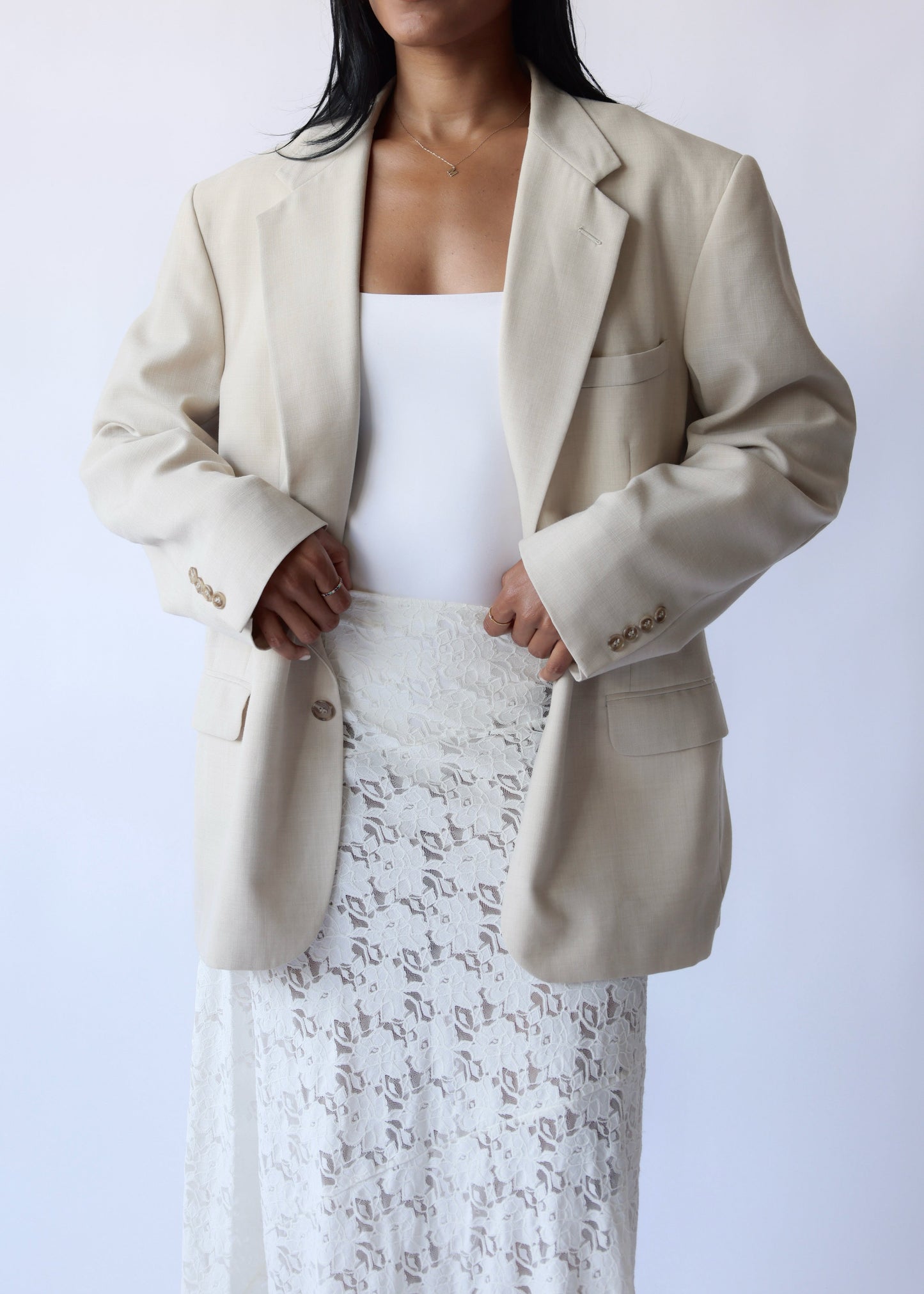 CREAM BLAZER