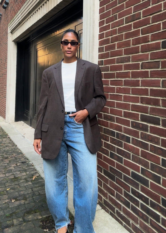 DARK BROWN BLAZER