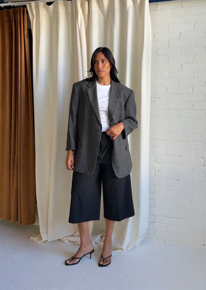 NEW - GRAY PLAID VINTAGE BLAZER