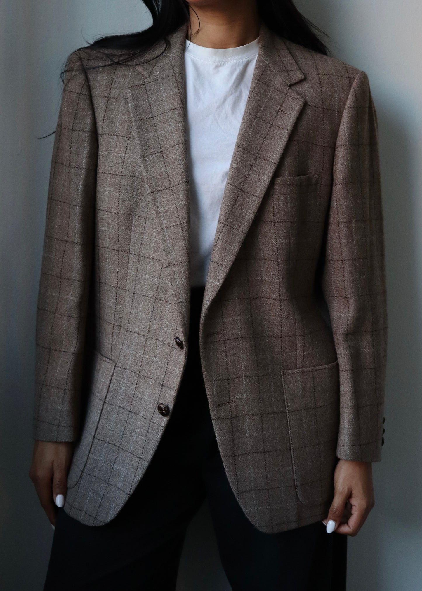 NEW - PLAID MOCHA BLAZER