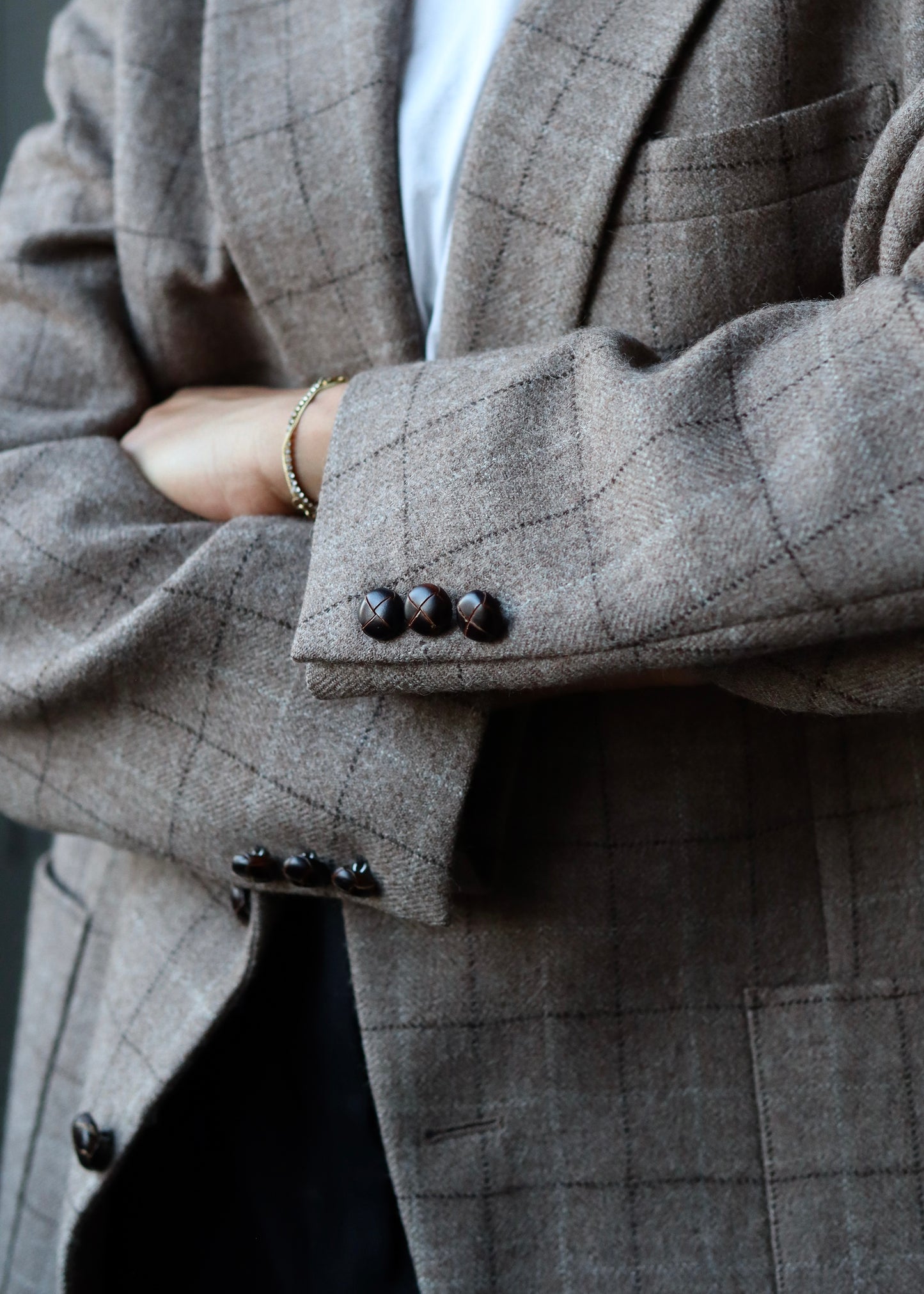 NEW - PLAID MOCHA BLAZER