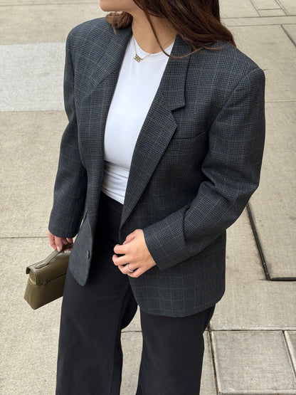 NEW - MARINE BLUE PATTERN BLAZER