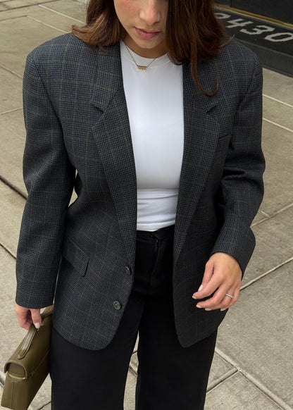 NEW - MARINE BLUE PATTERN BLAZER